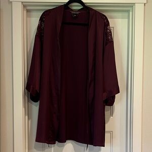 Victoria's Secret Burgundy Lace Detail Robe